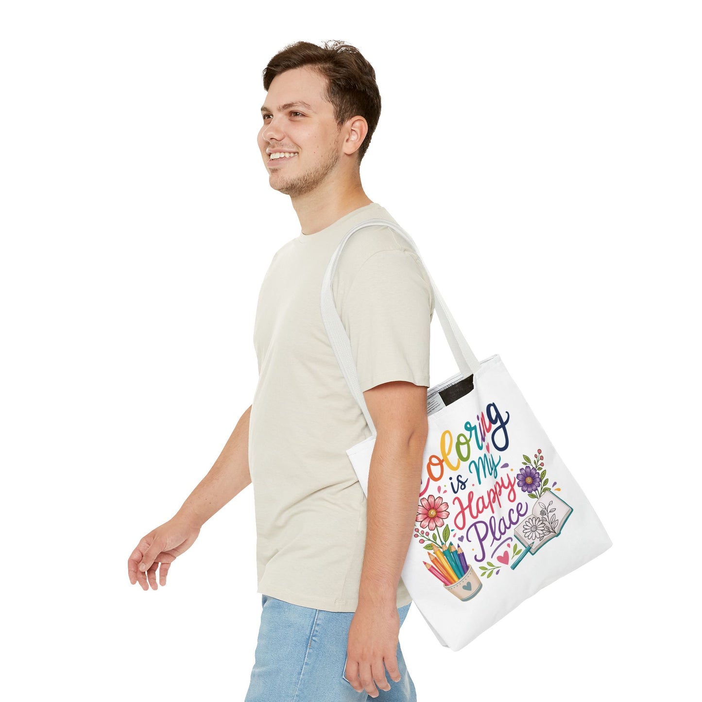 Coloring is My Happy Place Tote Bag