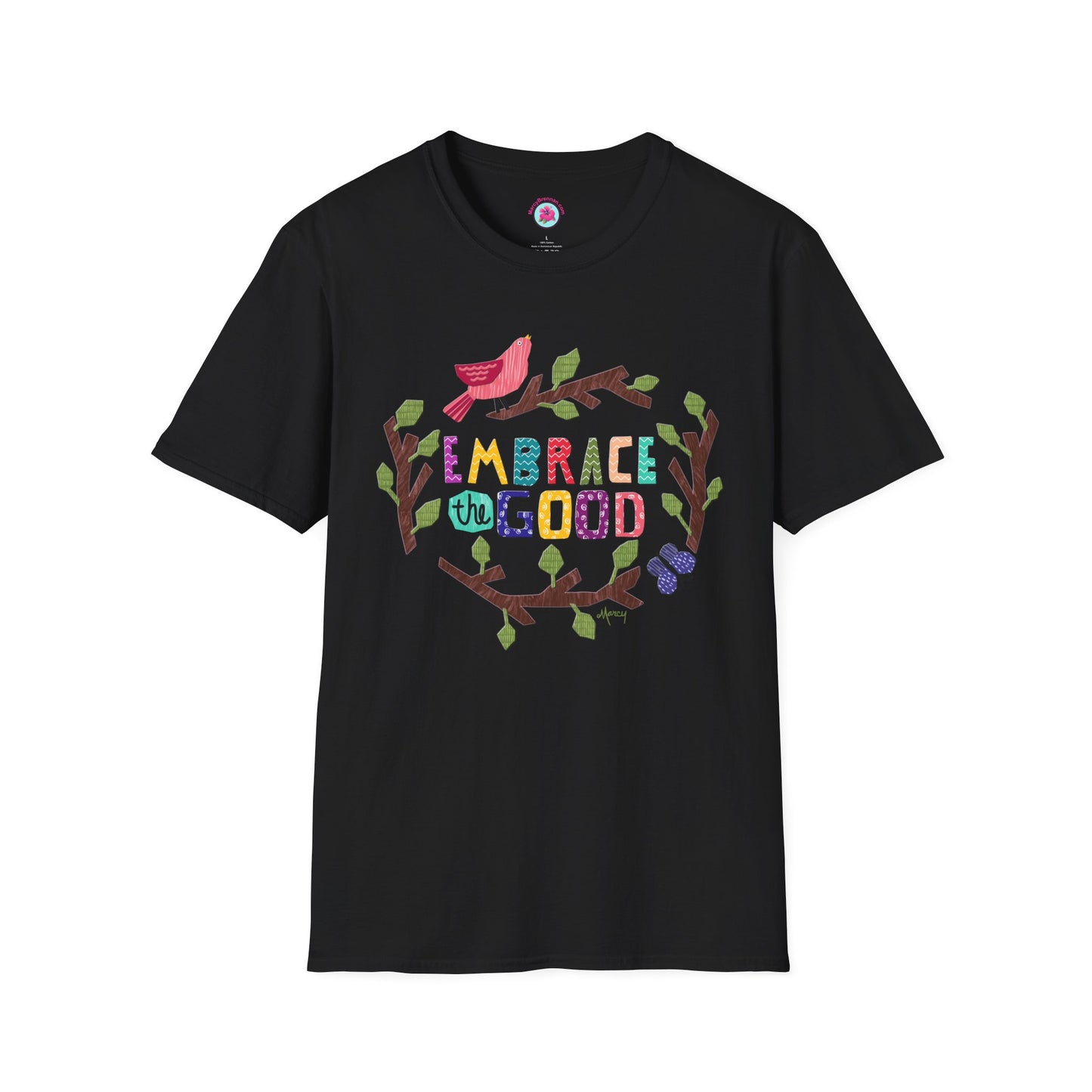 Embrace the Good Folk Art Design Softstyle T-Shirt