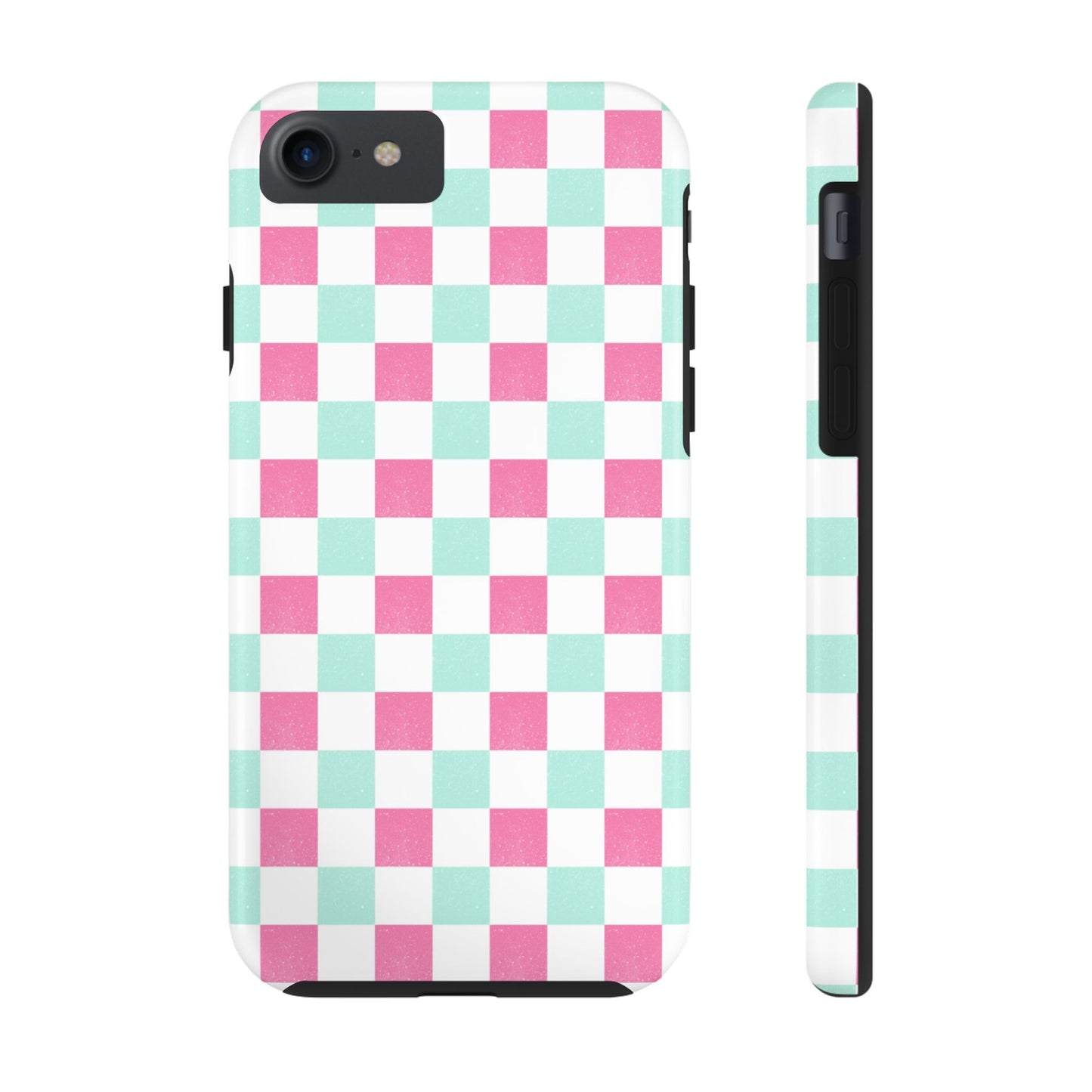 Pastel Christmas Checks Tough Phone Cases