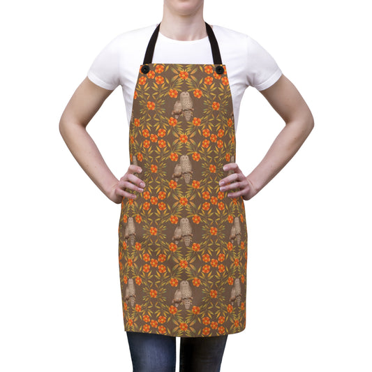 Owls & Flowering Vines Apron