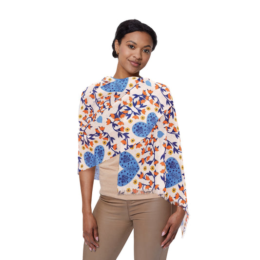 Hygge Hearts and Flowers Light Scarf