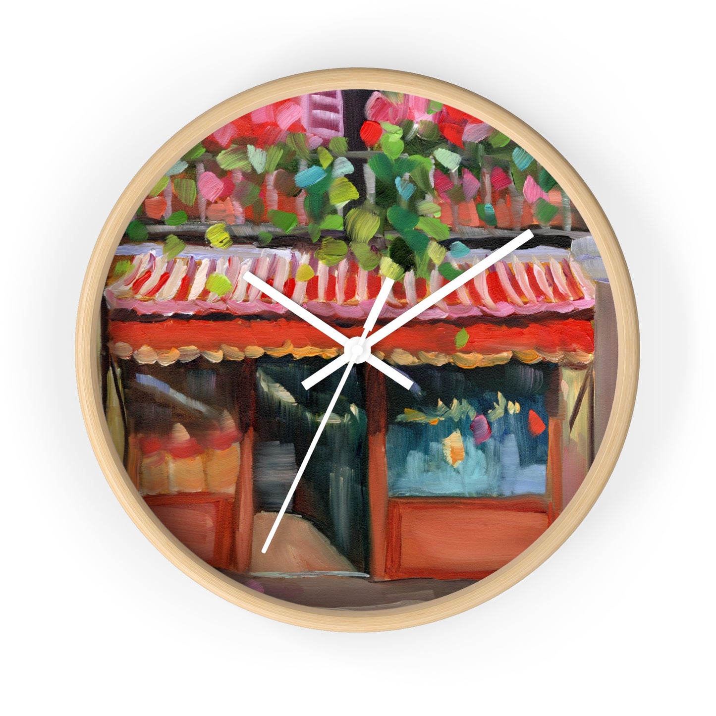 Parisian Café Wall Clock — Vintage Bistro Street Art Timepiece
