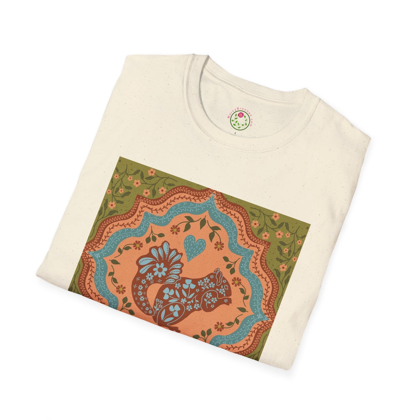 Scandi Woodland Squirrel Softstyle T-Shirt