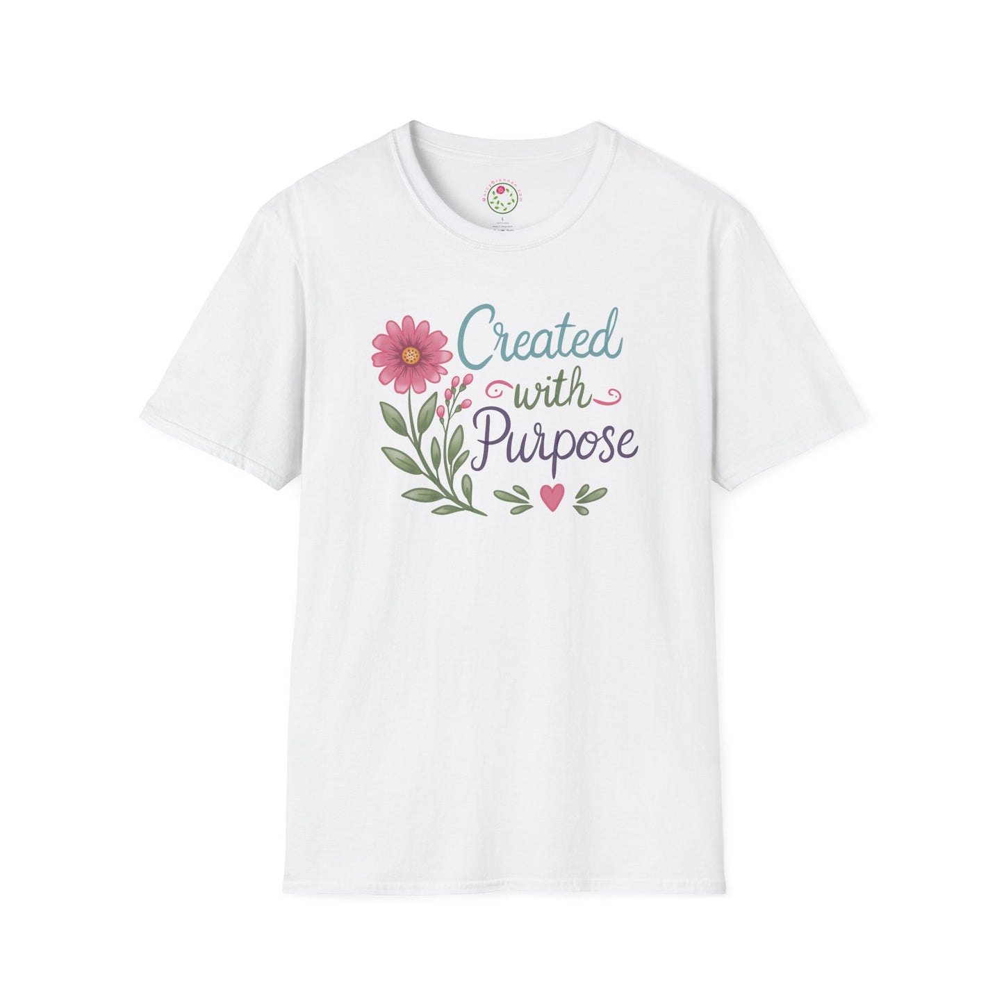 Created With Purpose Tee — Floral Inspirational Women's T-Shirt