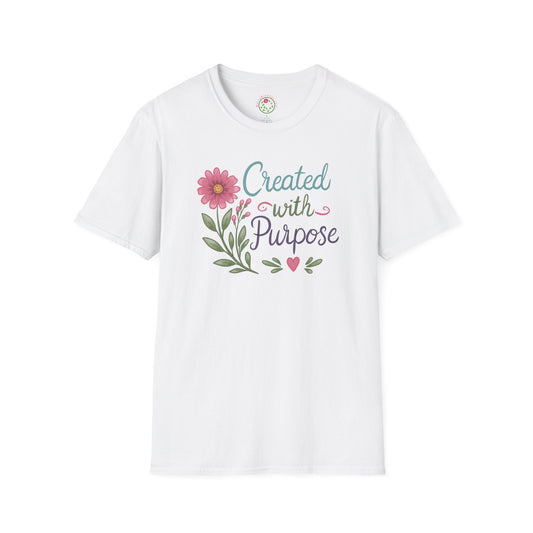 Created With Purpose Tee — Floral Inspirational Women's T-Shirt