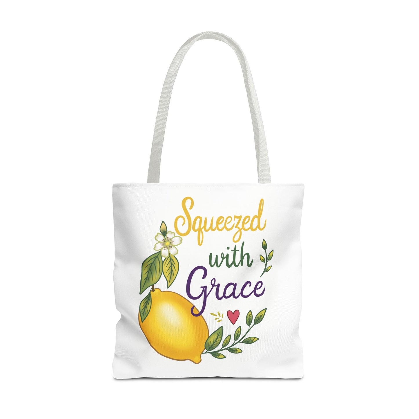 Squeezed with Grace Lemon Tote Bag — Floral Fruit Market Shopping Tote