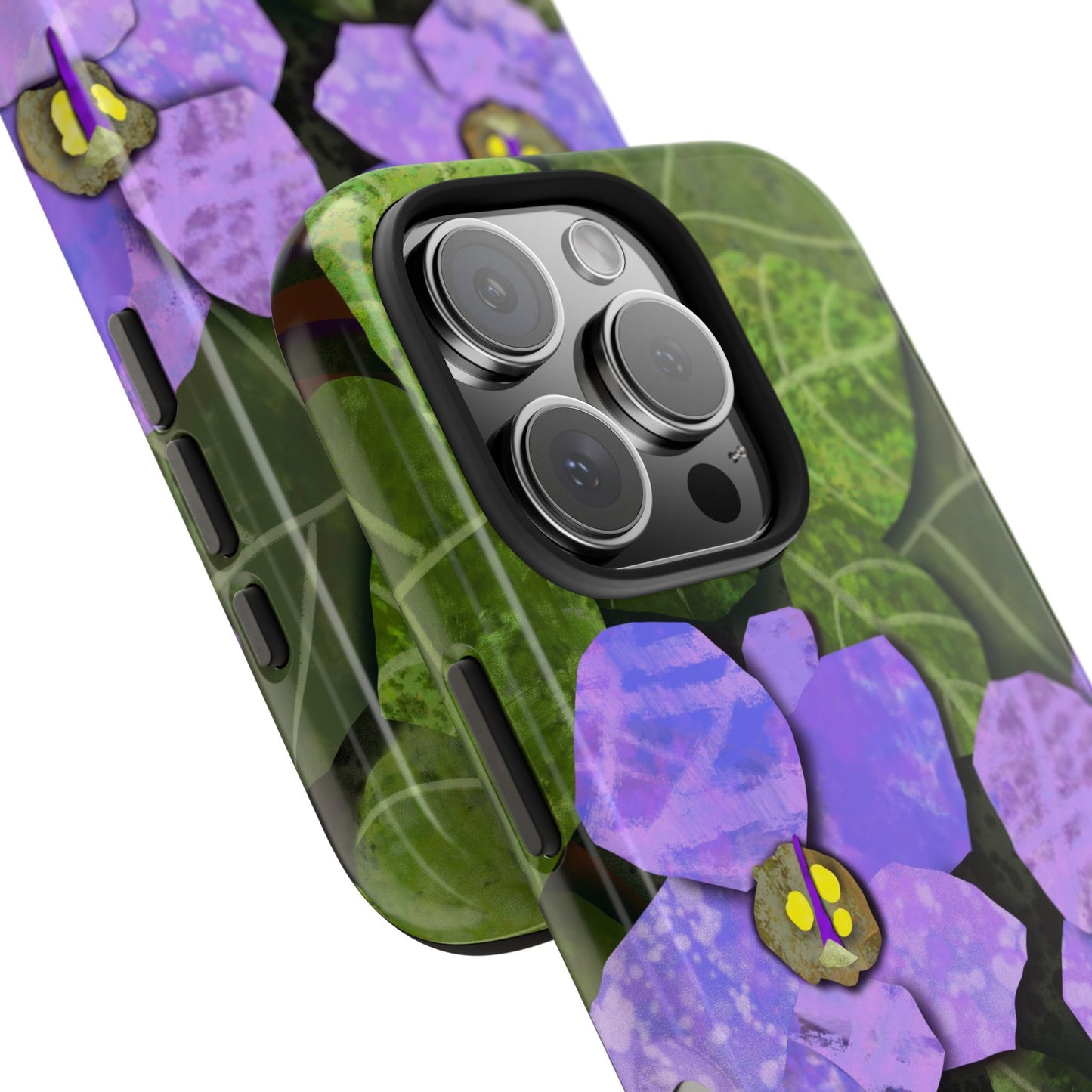 African Violets Collage Art Tough Phone Cases