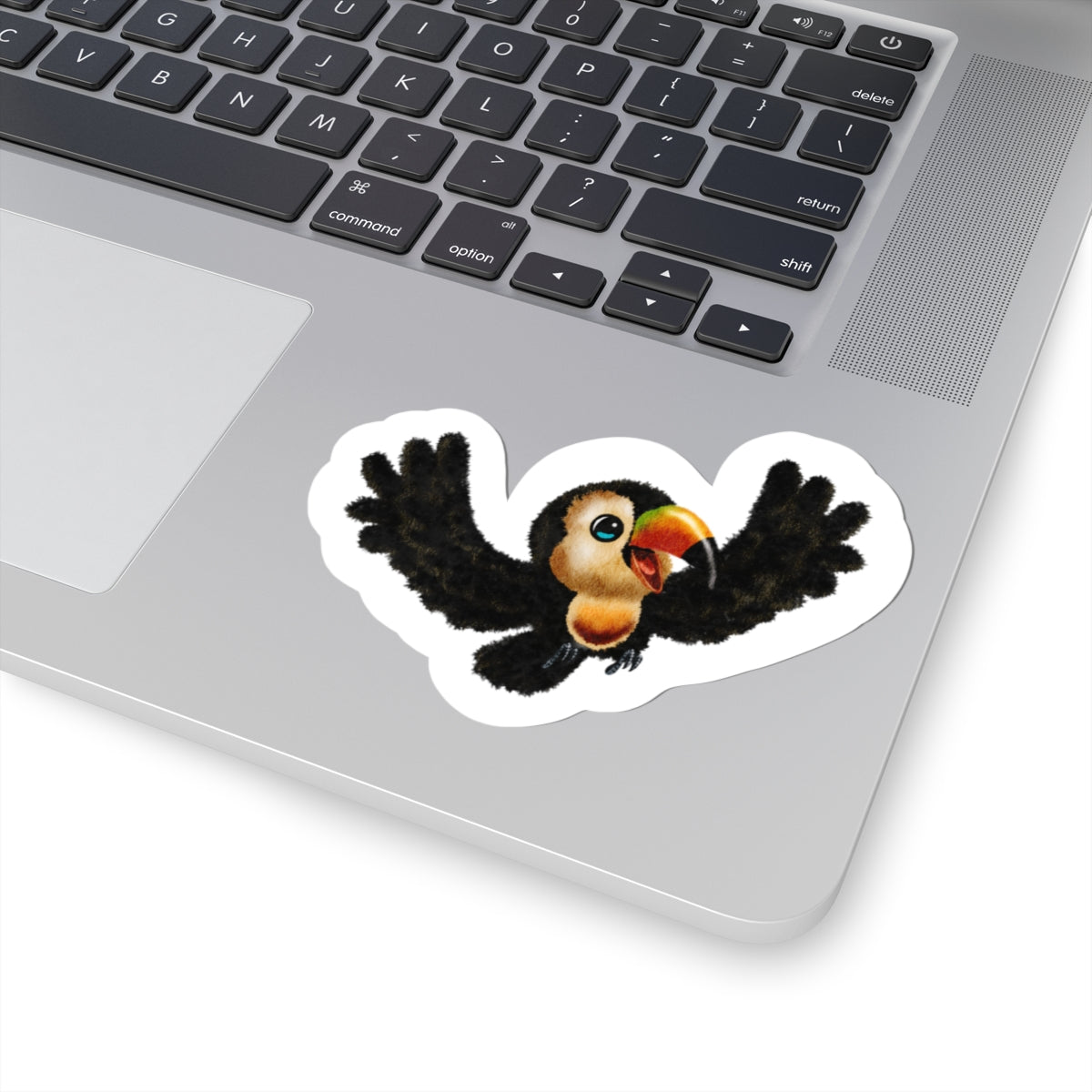 Toucan Kiss-Cut Sticker — Cute Flying Tropical Bird Decal