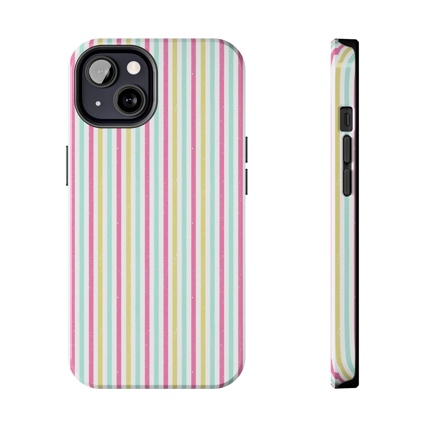 Pastel Stripes on White Tough Phone Cases