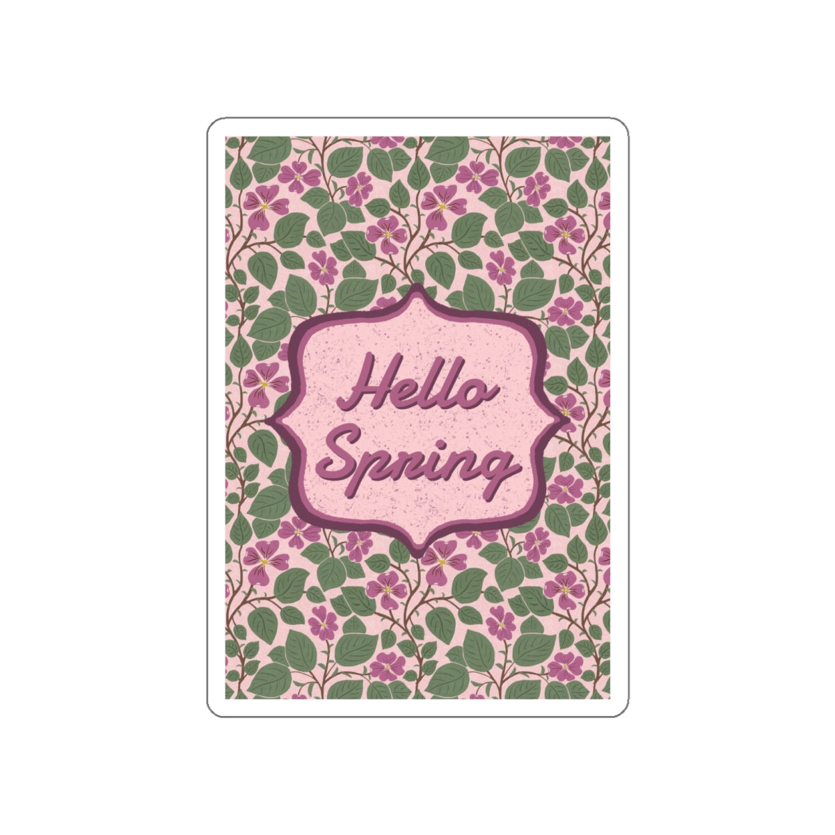 Pink Dogwoods — Hello Spring Die Cut Sticker