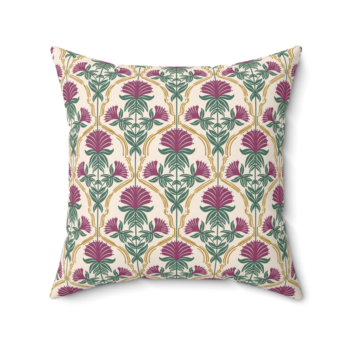 Bergamot Flowers Spun Polyester Square Pillow