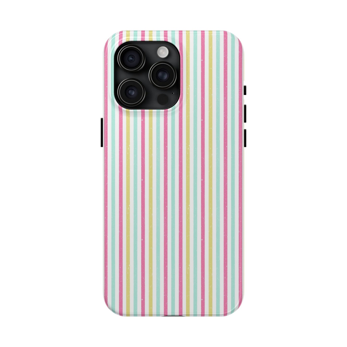 Pastel Christmas Stripes on White Tough Phone Cases