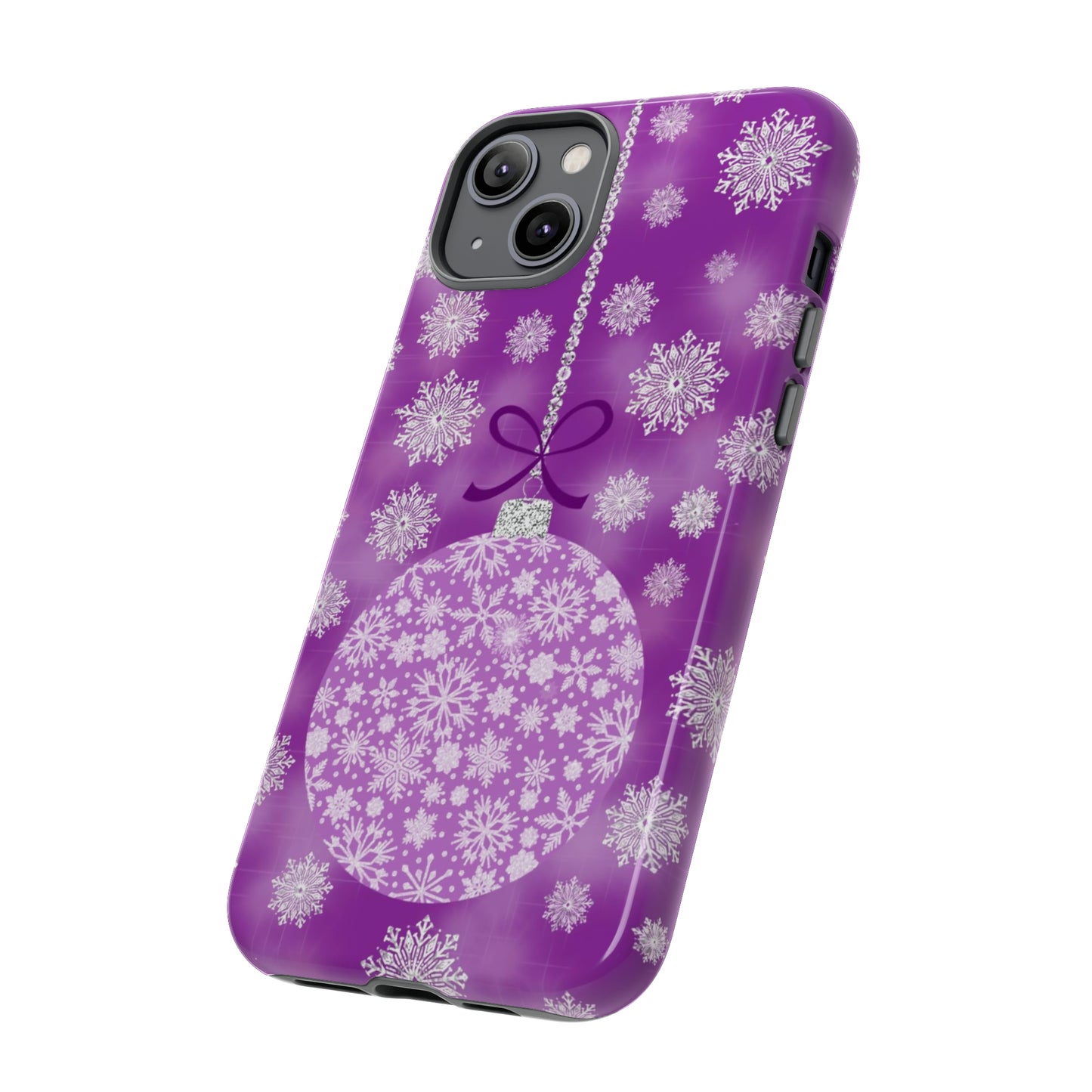 Glittering Snowflake Bauble in Purples Tough Cases