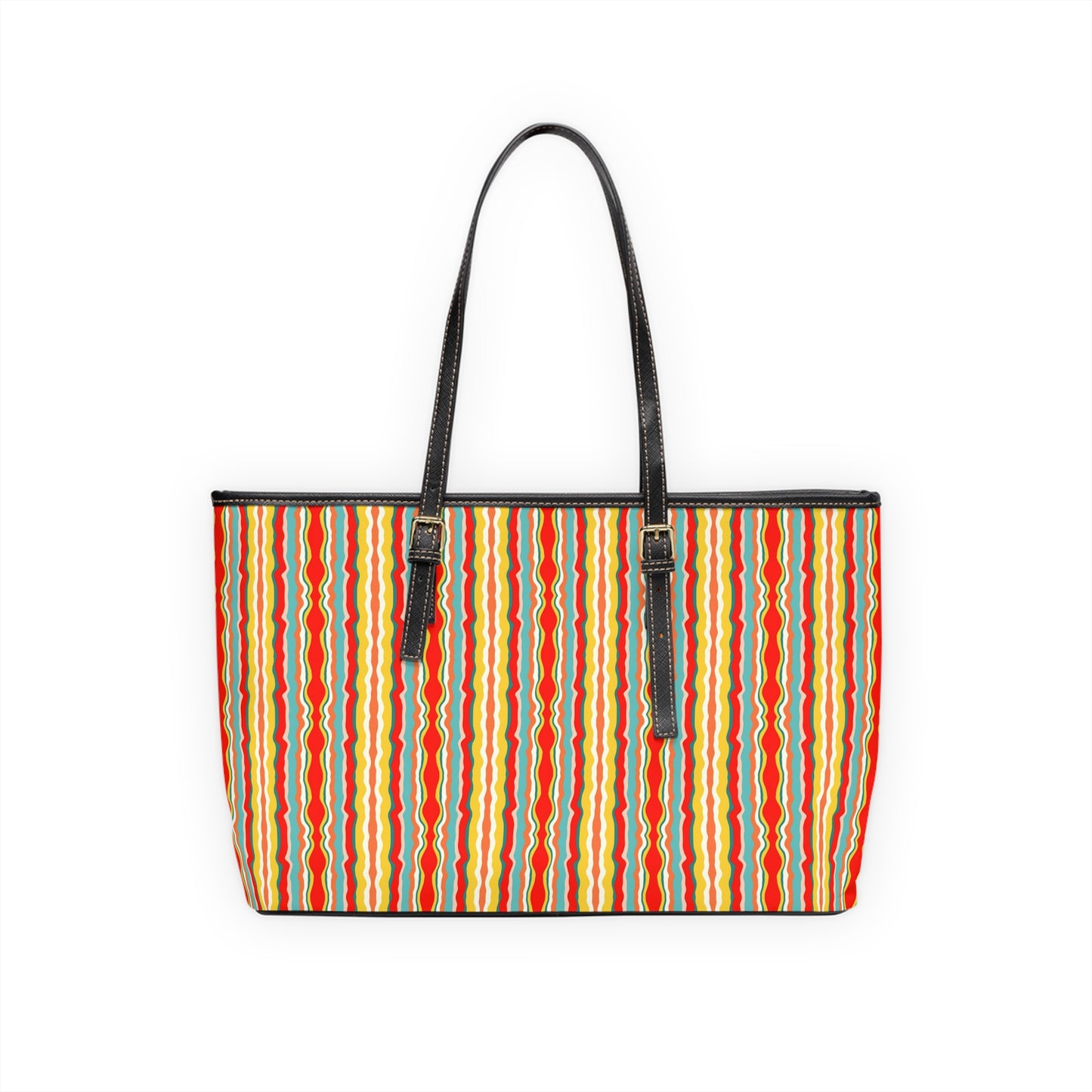 Groovy Stripes Faux Leather Shoulder Bag