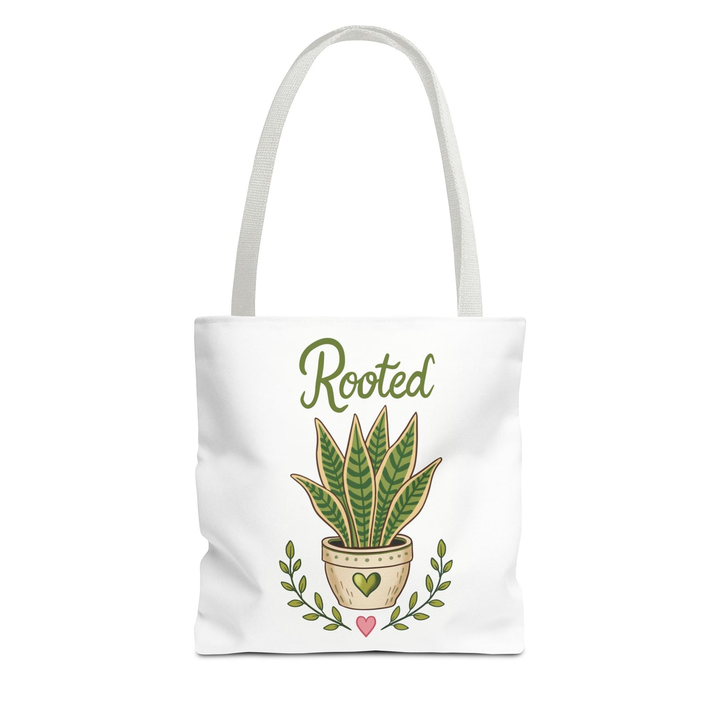 Rooted Plant Tote Bag – Cute Sansevieria Potted Plant Illustration