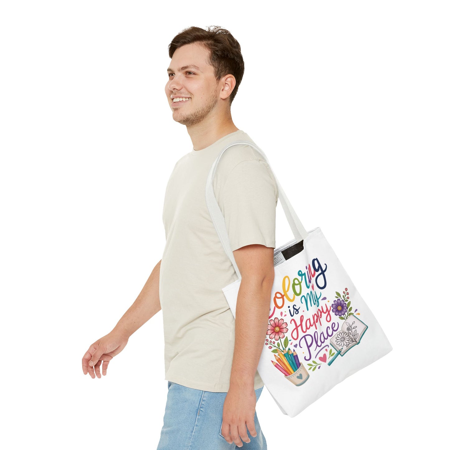 Coloring is My Happy Place Tote Bag