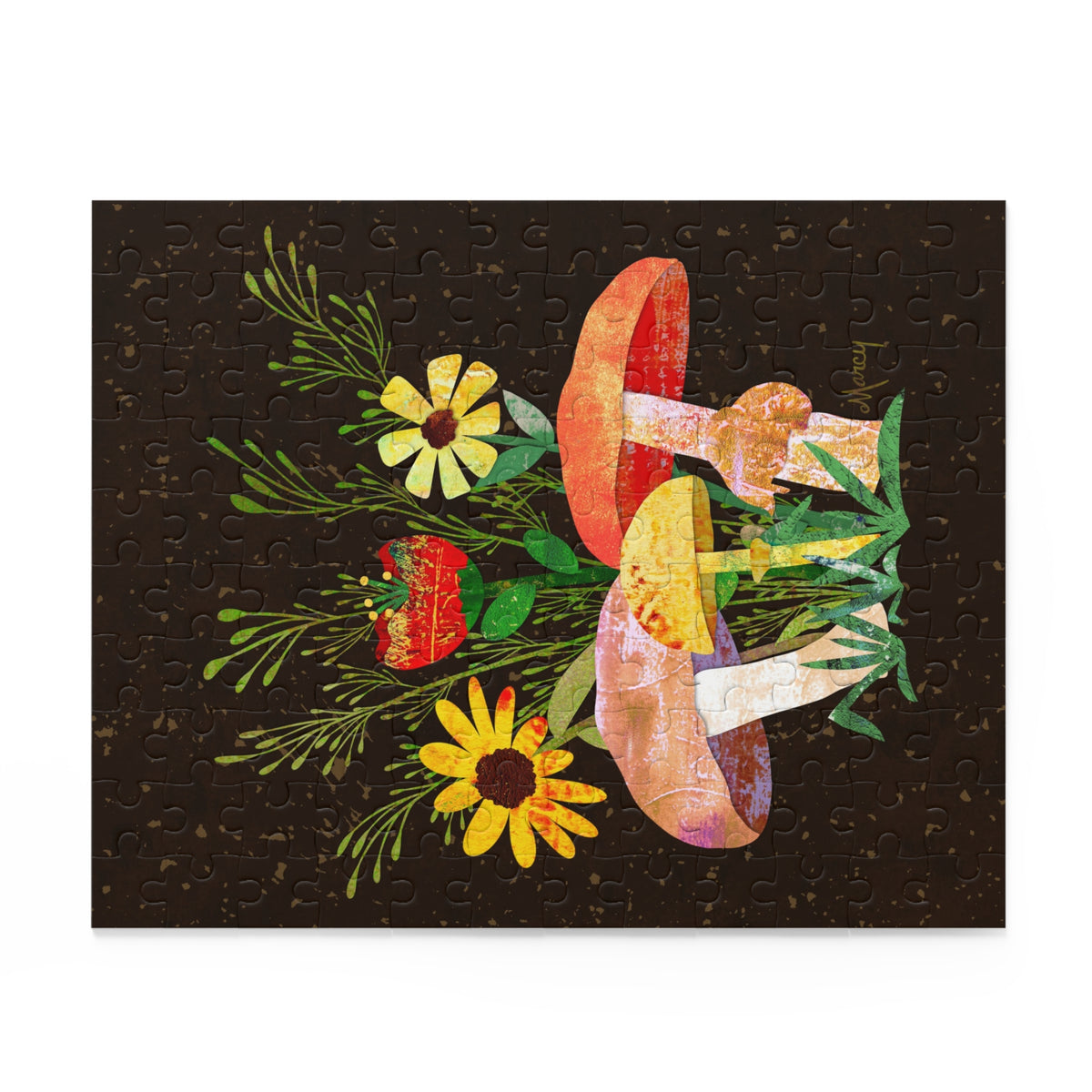 Shrooms n Fleurs Jigsaw Puzzle — 120/252/500-Piece