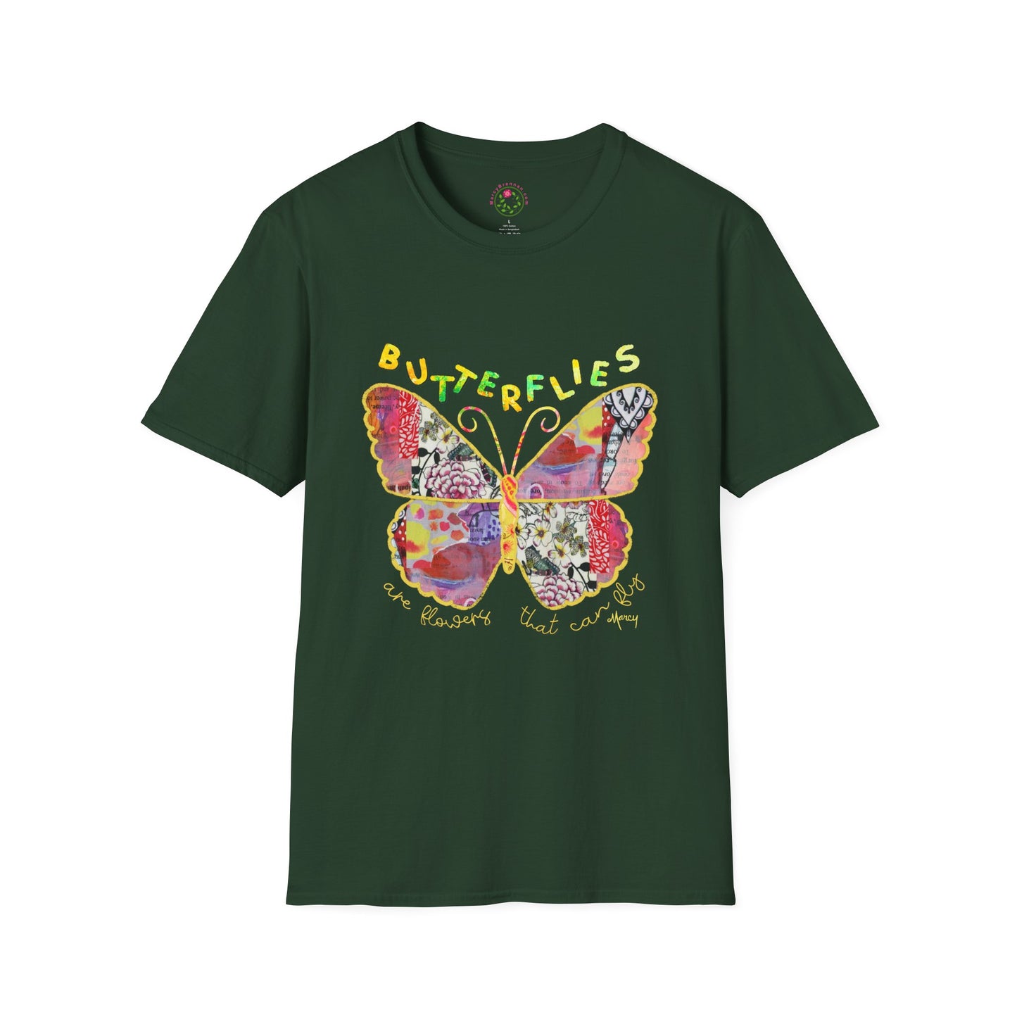Boho Butterfly Collage Collage Softstyle T-Shirt