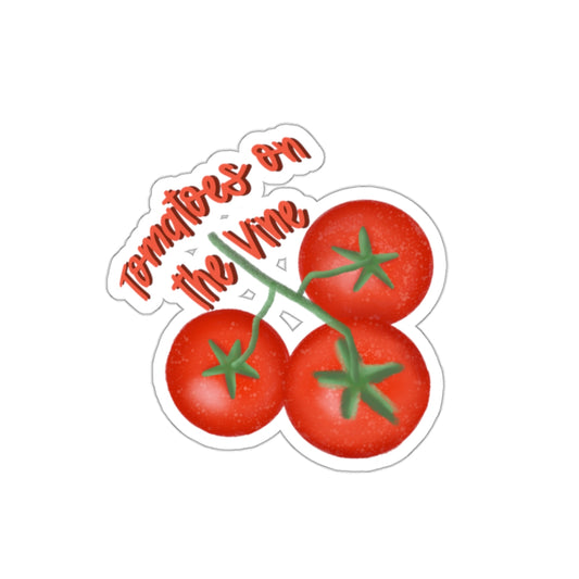 Tomatoes on the Vine Die Cut Sticker