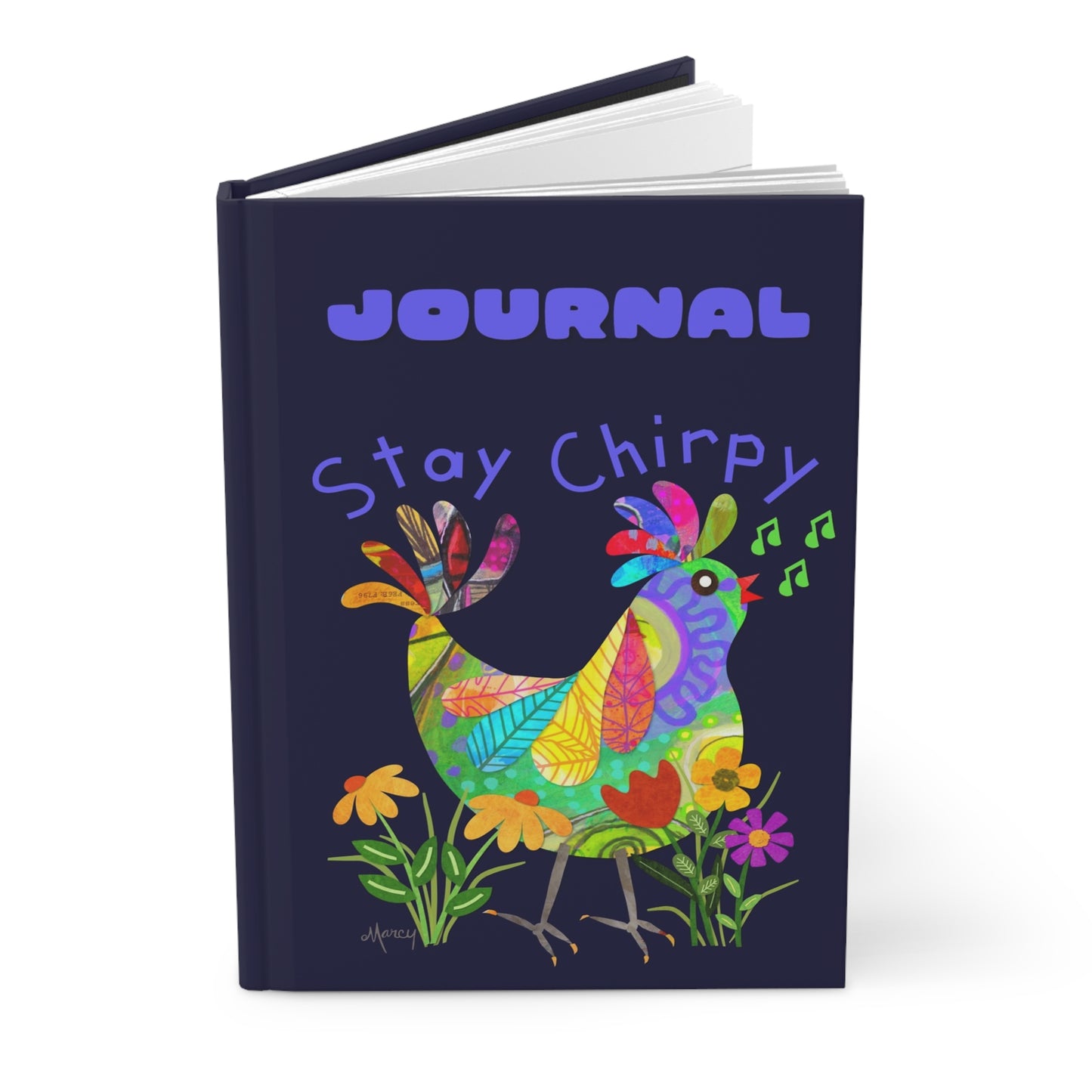 Kooky Bird Collage Hardcover Journal Matte