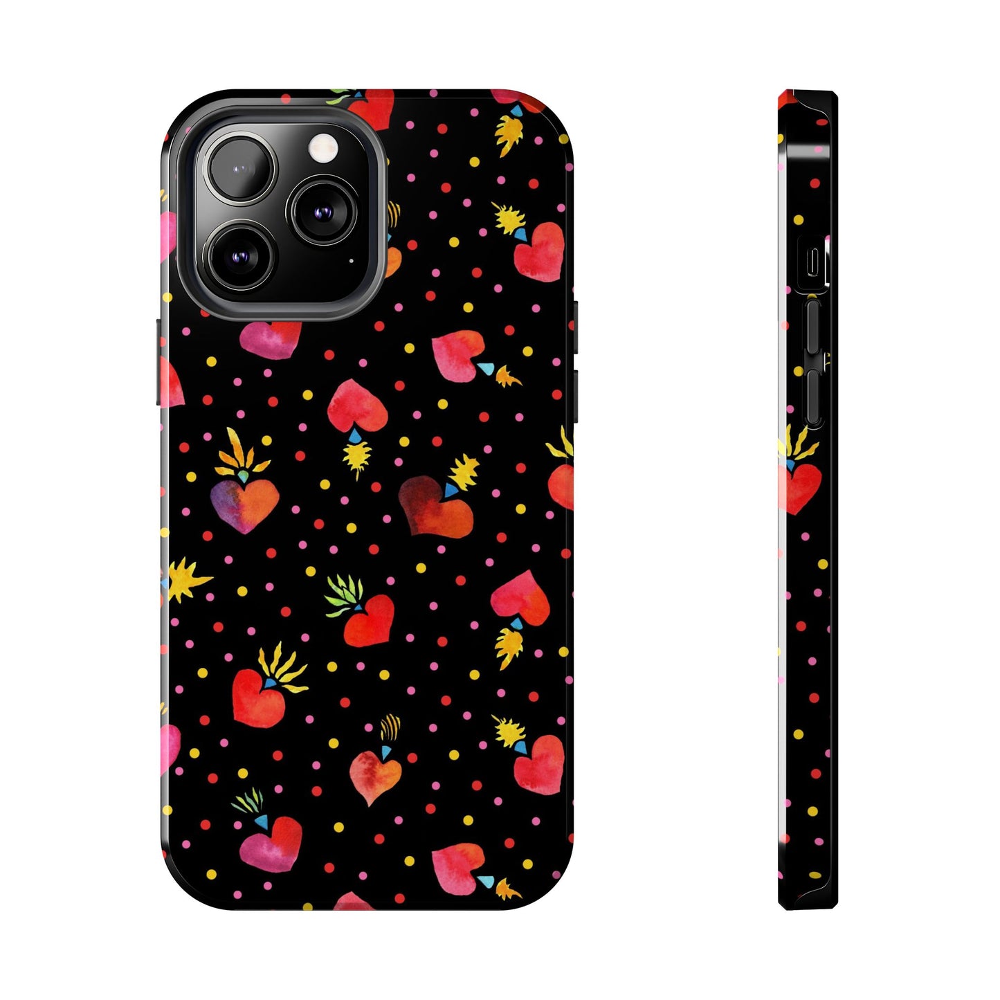 Frida Flaming Hearts Tough Phone Cases