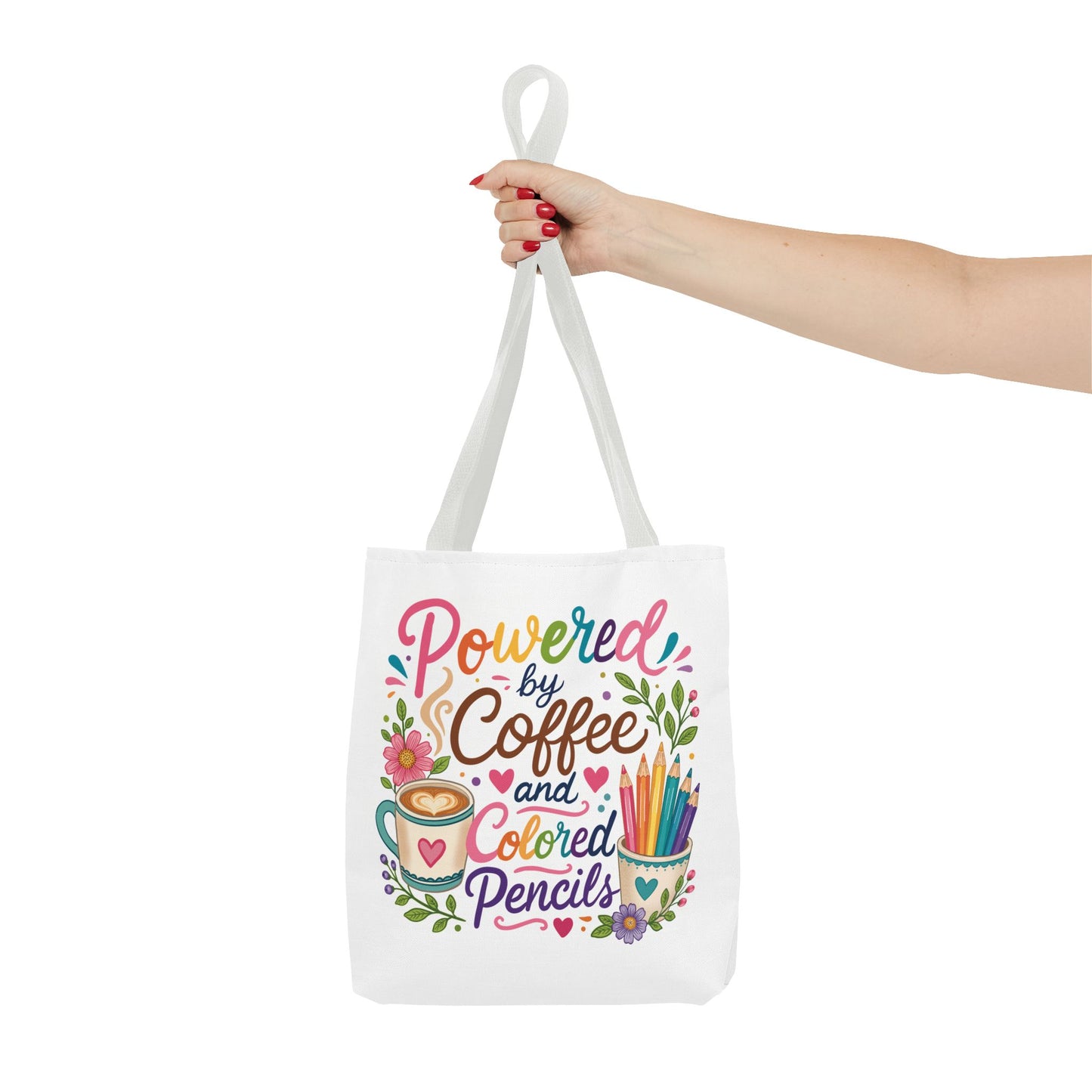 Powered by Coffee & Colored Pencils Tote Bag