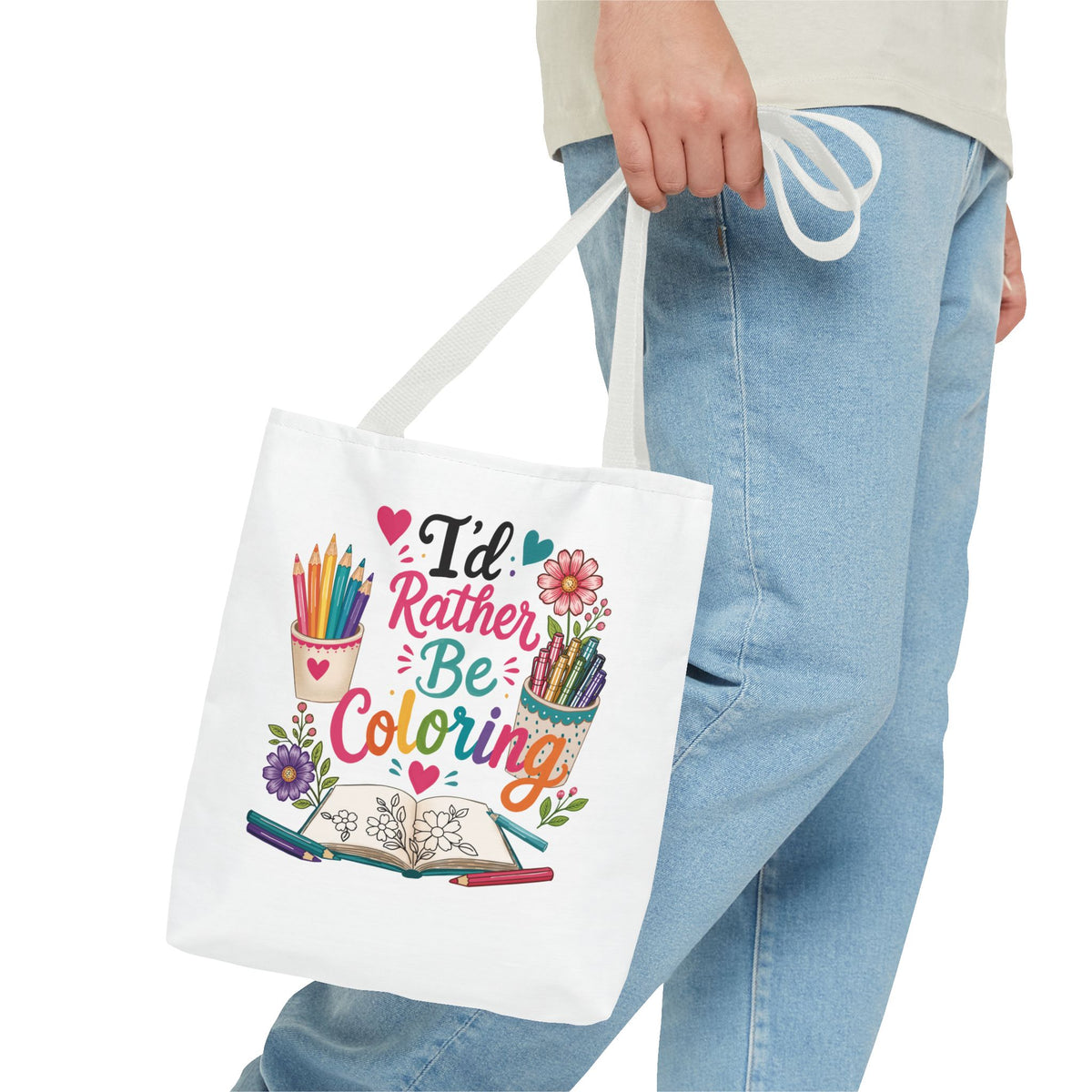 I’d Rather Be Coloring Tote Bag