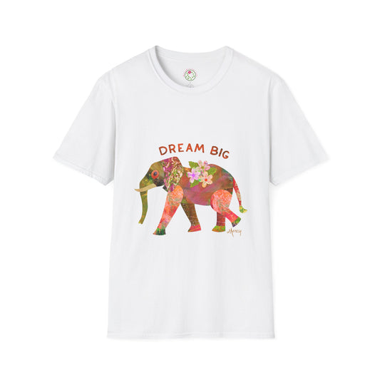Dream Big Elephant Collage Collage Softstyle T-Shirt