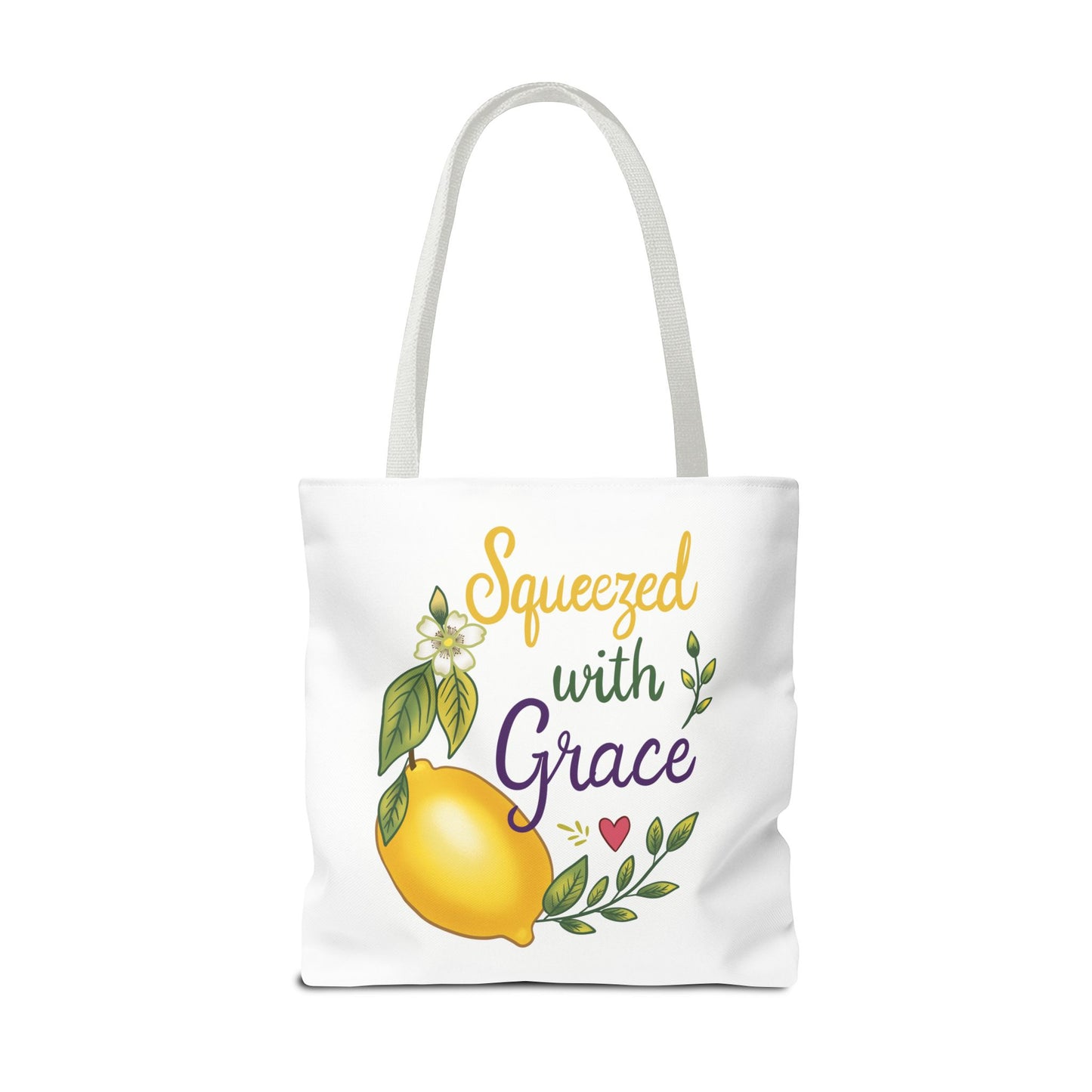Squeezed with Grace Lemon Tote Bag — Floral Fruit Market Shopping Tote