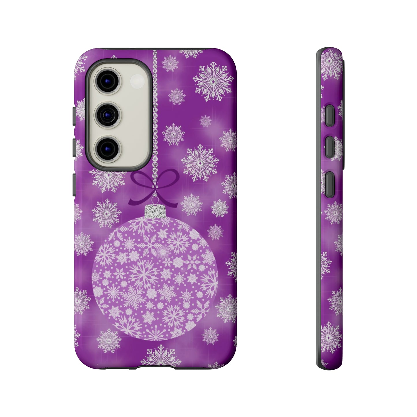 Glittering Snowflake Bauble in Purples Tough Cases