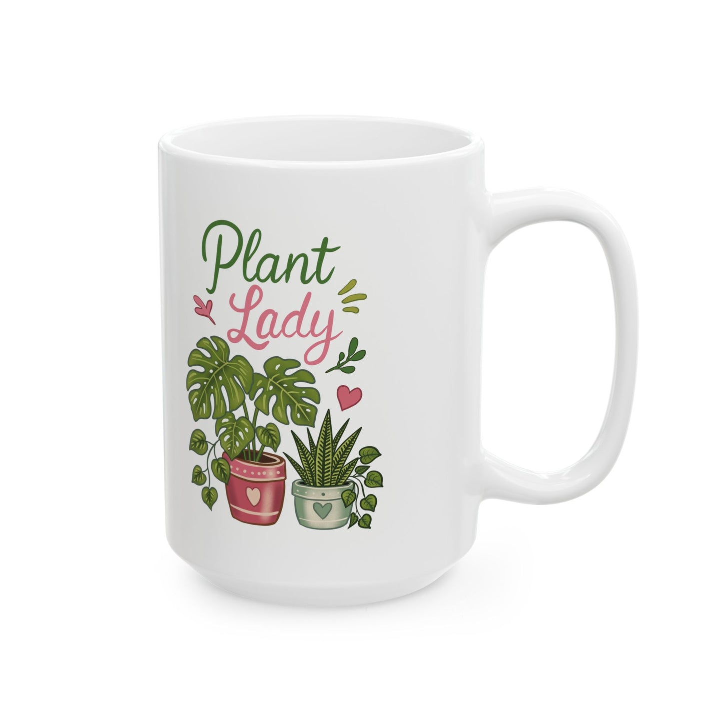 Plant Lady Ceramic Mug — Botanical Coffee Tea Cup (11oz & 15oz)