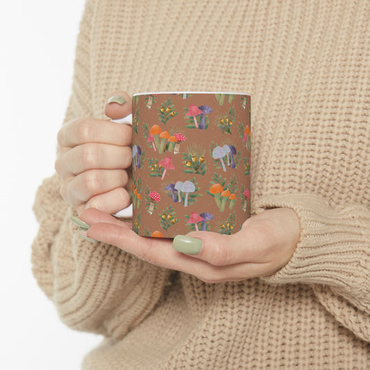 Mushrooms Ceramic 11 oz Ceramic Mug