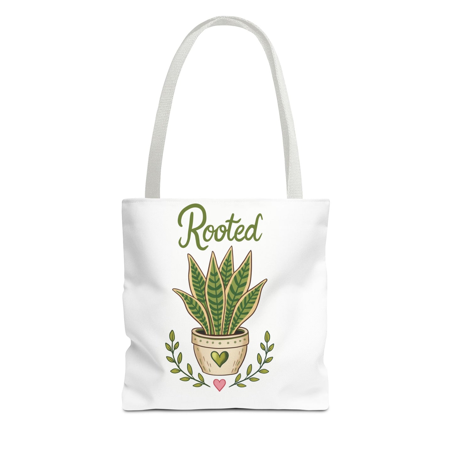 Rooted Plant Tote Bag – Cute Sansevieria Potted Plant Illustration
