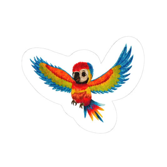 Baby Parrot Sticker — Cute Watercolor Baby Parrot Vinyl Decal for Laptops, Water Bottles & Journals