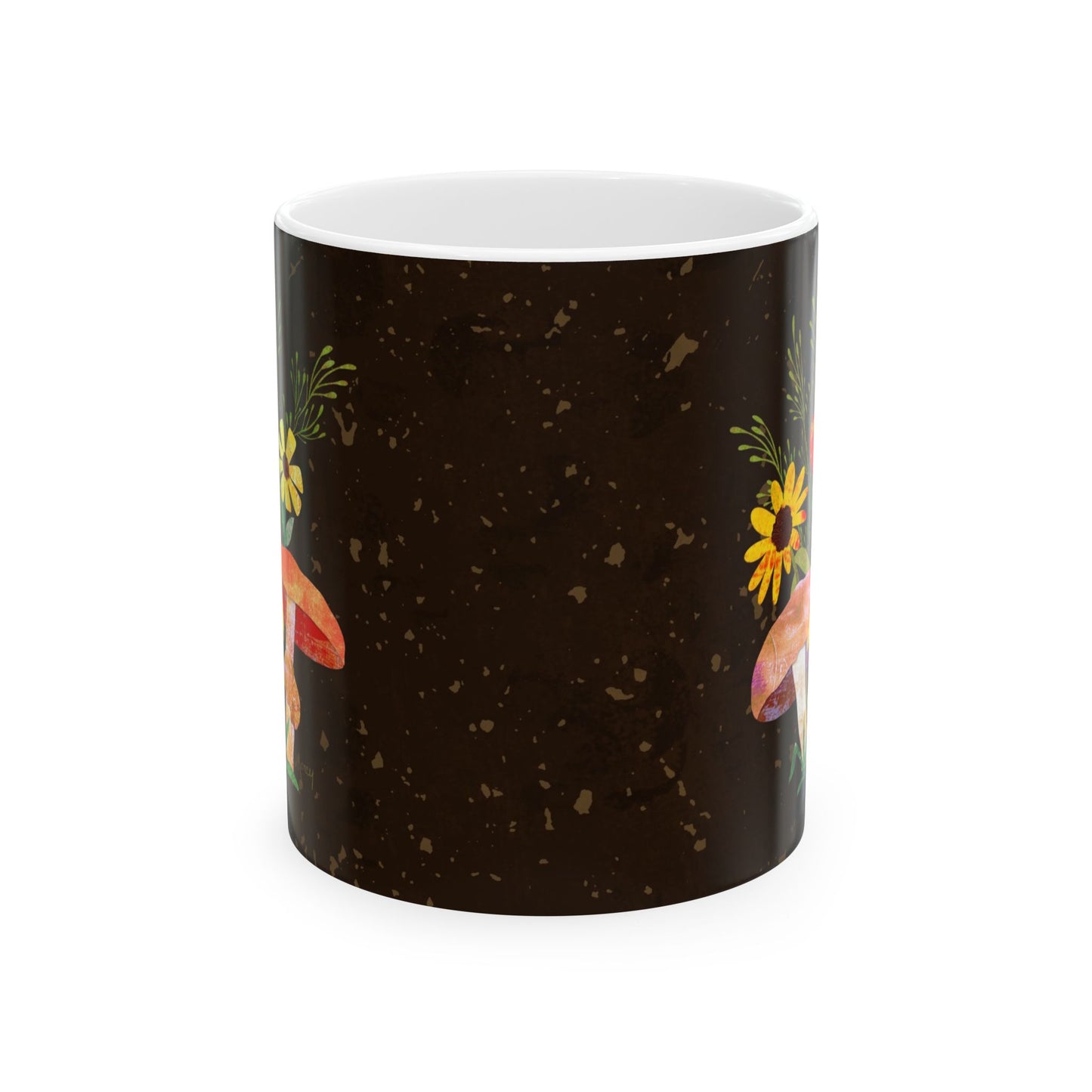 Shrooms n Fleurs Collage Ceramic Mug 11oz & 15oz