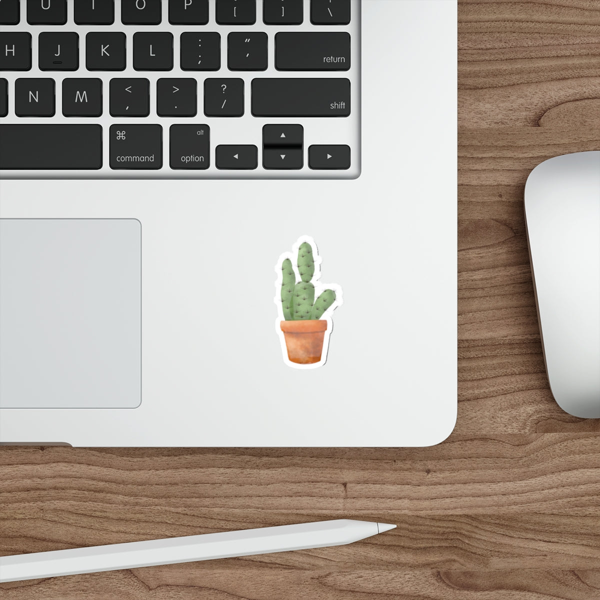 Cactus in Clay Pot Die Cut Sticker