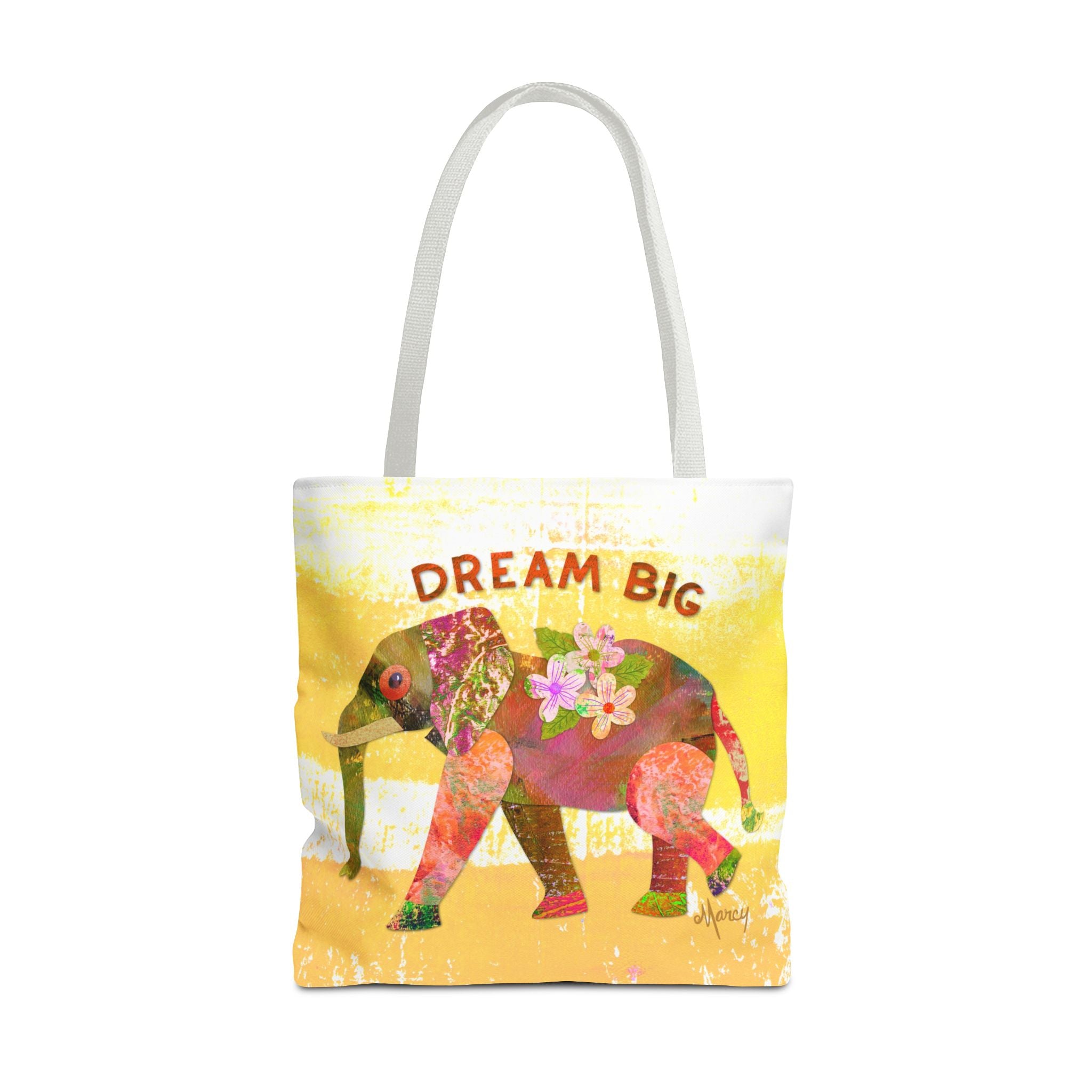 Dream Big Elephant Collage Tote Bag – Marcy Brennan Art