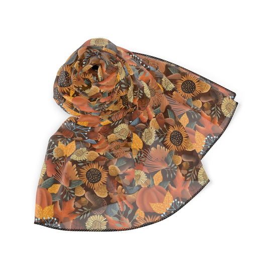 Autumnal Woodlands Poly Scarf