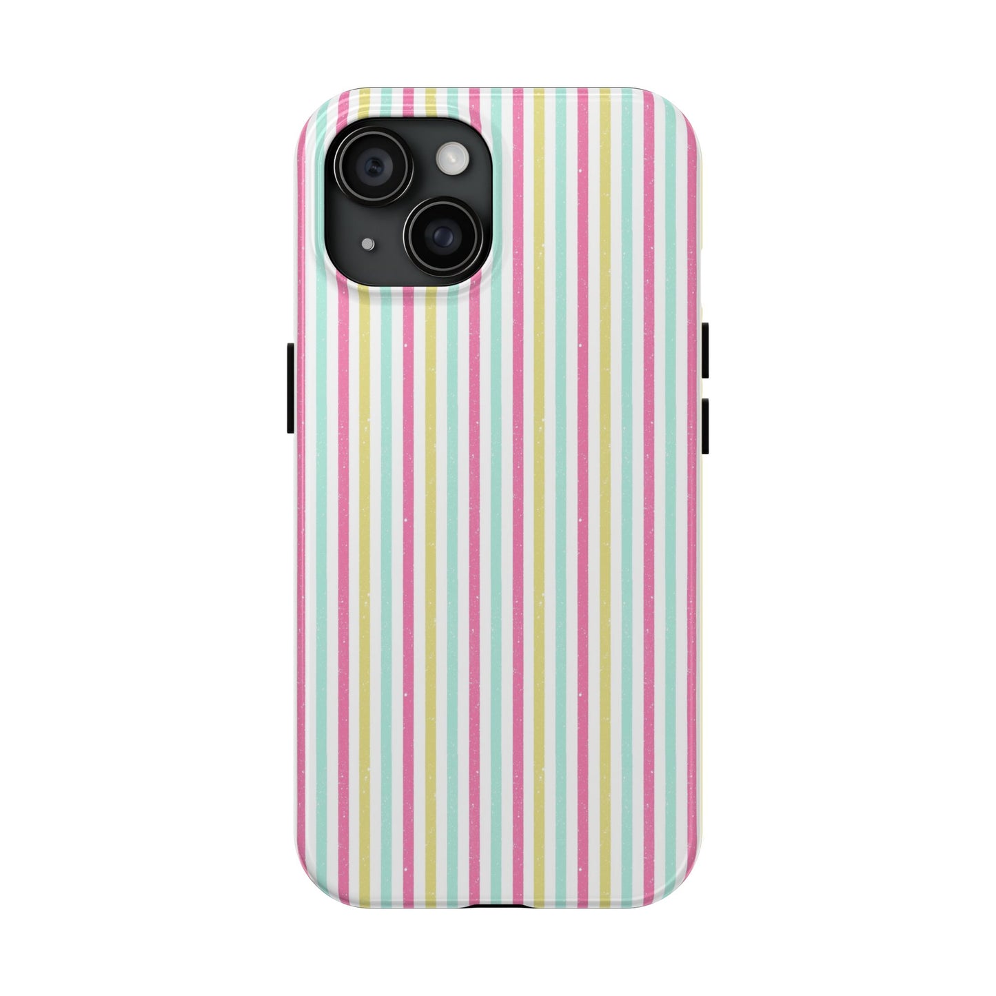 Pastel Stripes on White Tough Phone Cases