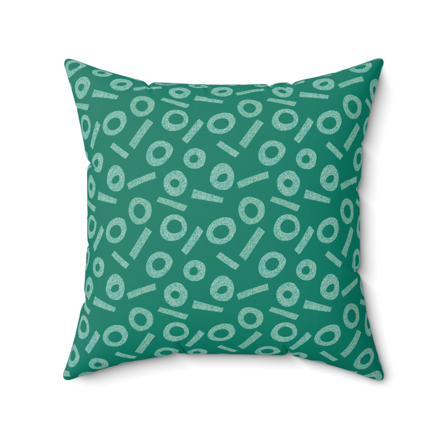 Textured Wonky Circles and Sticks Spun Polyester Square Pillow