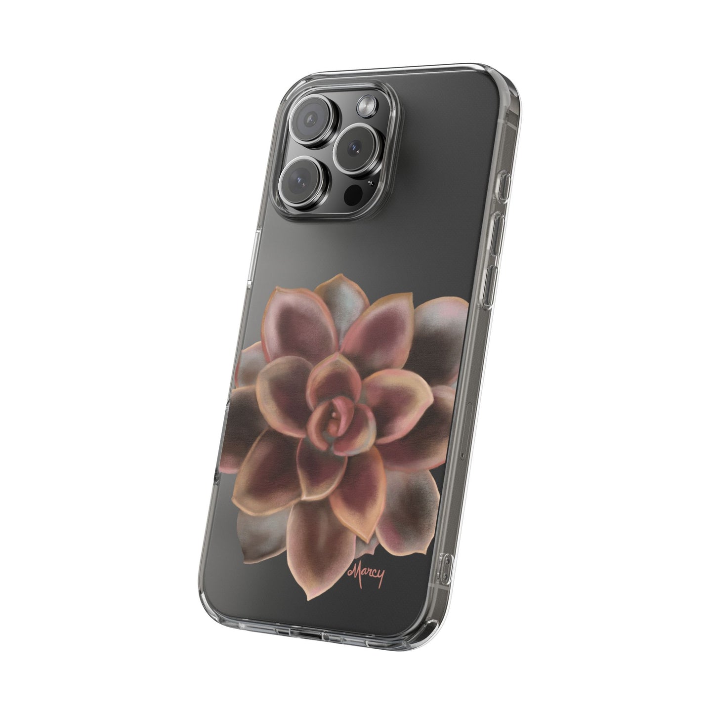 Chocolate Succulent Clear Cases