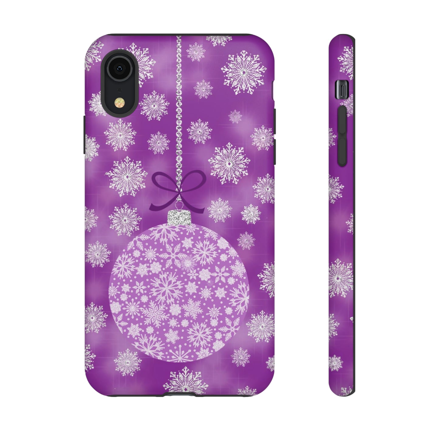 Glittering Snowflake Bauble in Purples Tough Cases