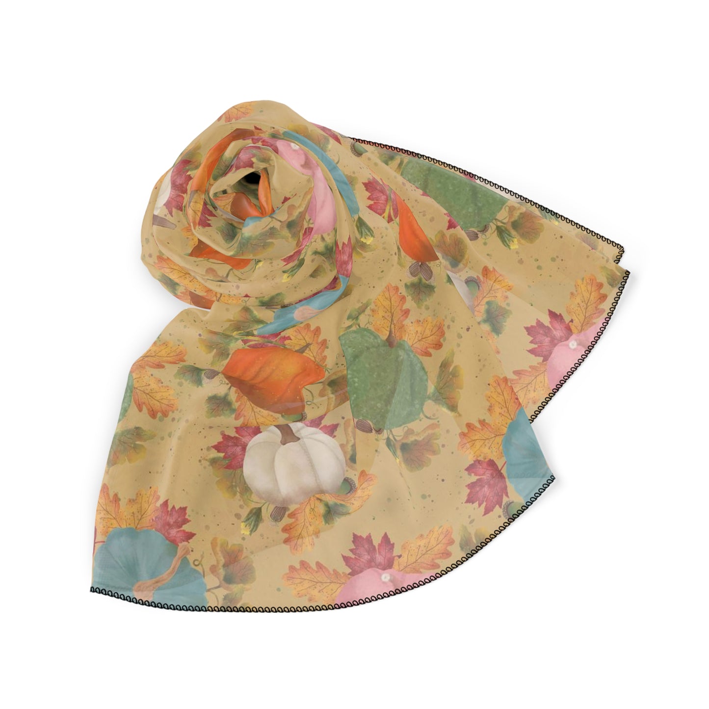 Colorful Pumpkins Square Poly Scarf