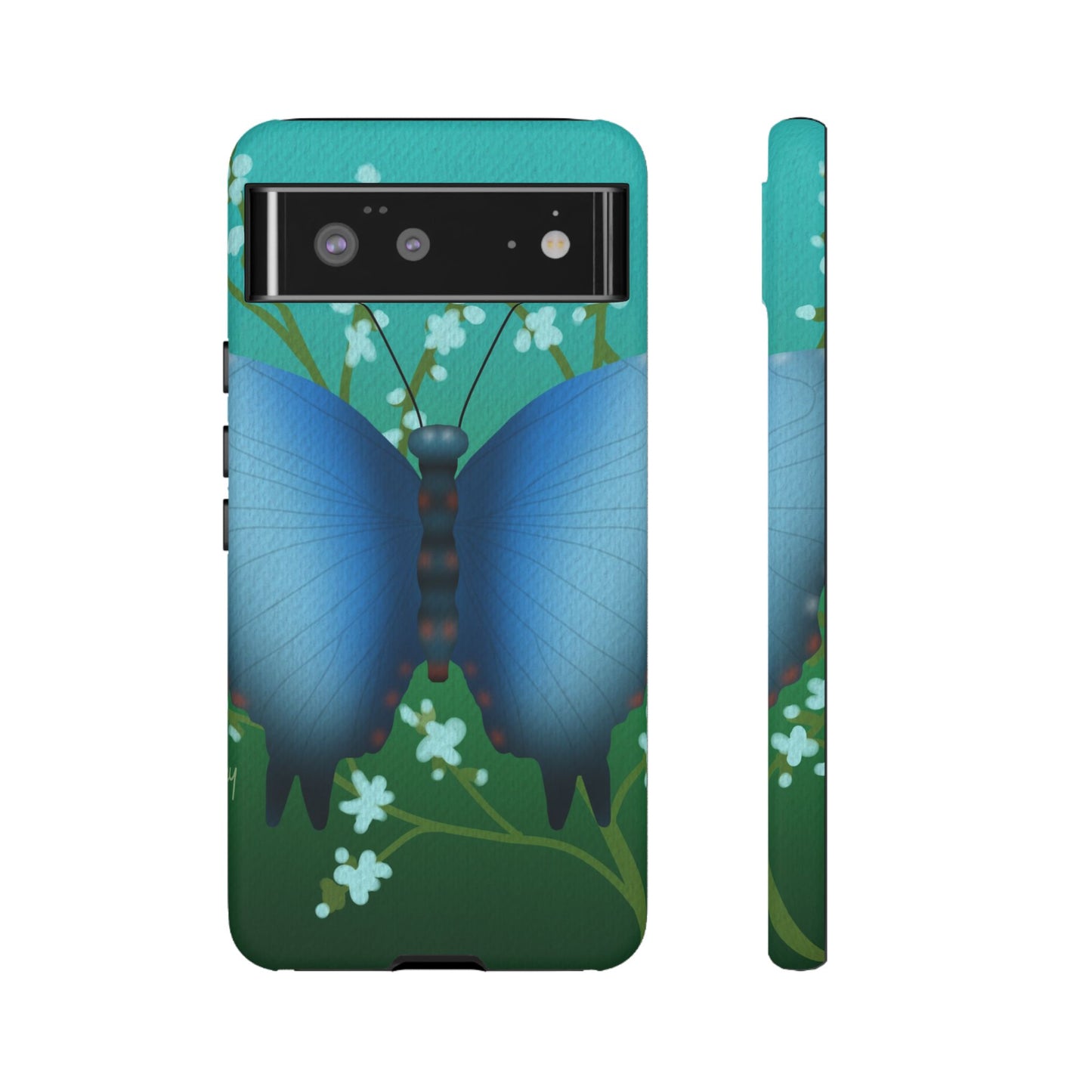 Blue Butterfly Tough Phone Case