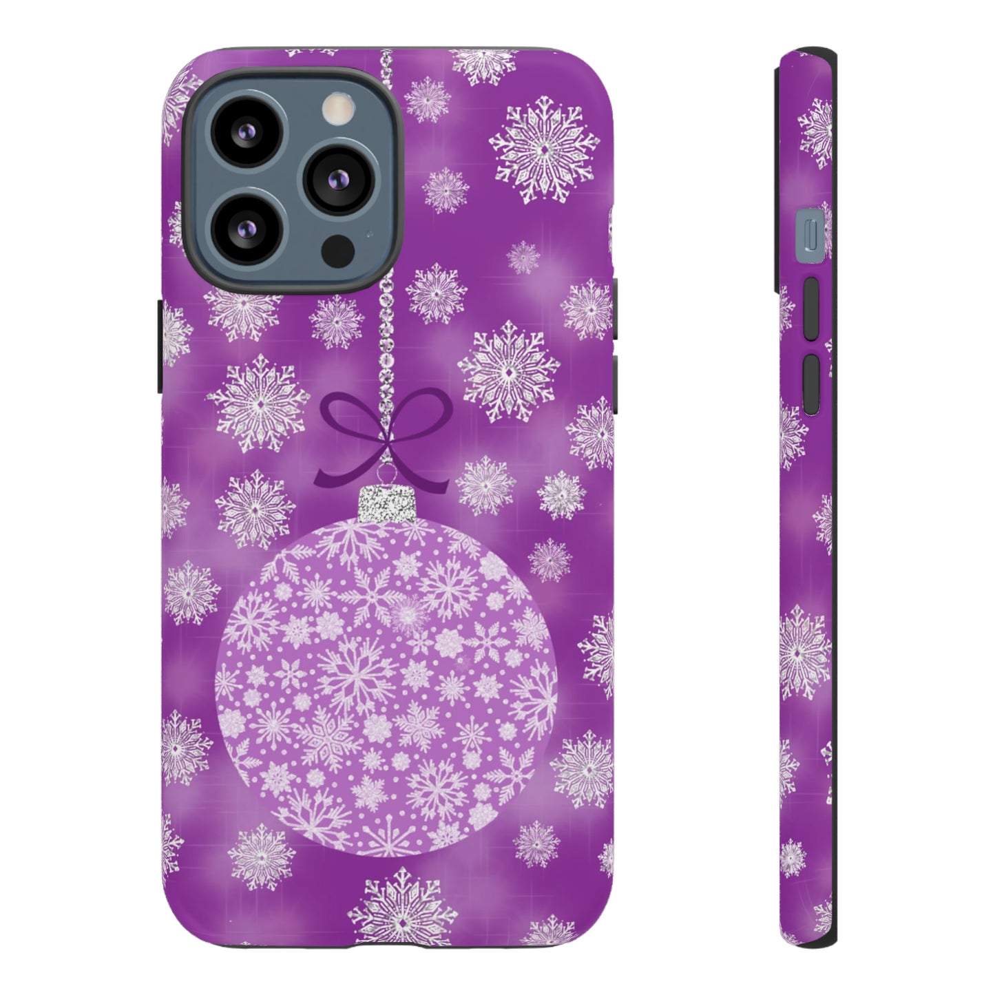 Glittering Snowflake Bauble in Purples Tough Cases