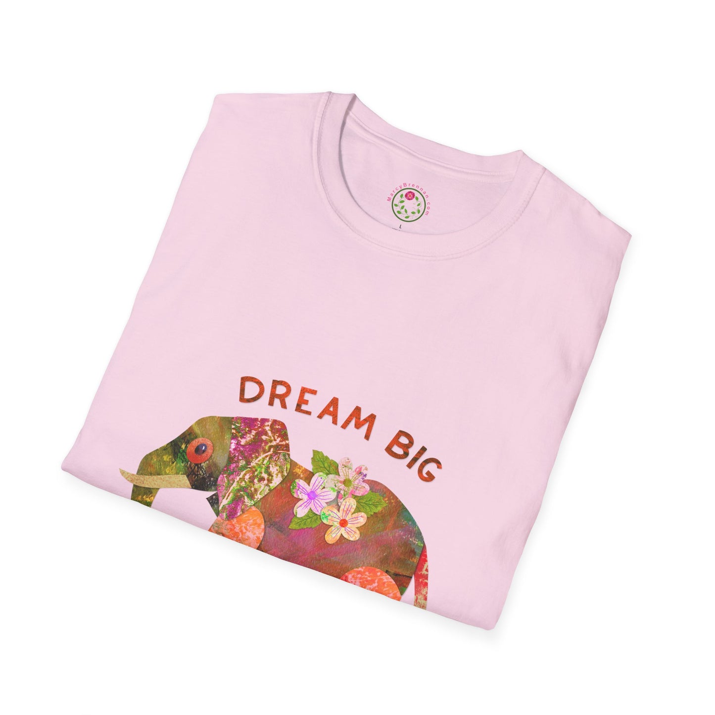 Dream Big Elephant Collage Collage Softstyle T-Shirt