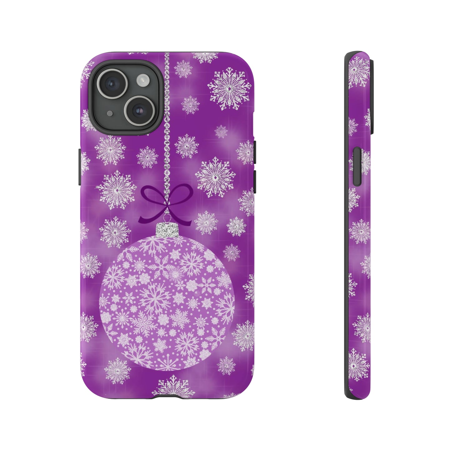 Glittering Snowflake Bauble in Purples Tough Cases