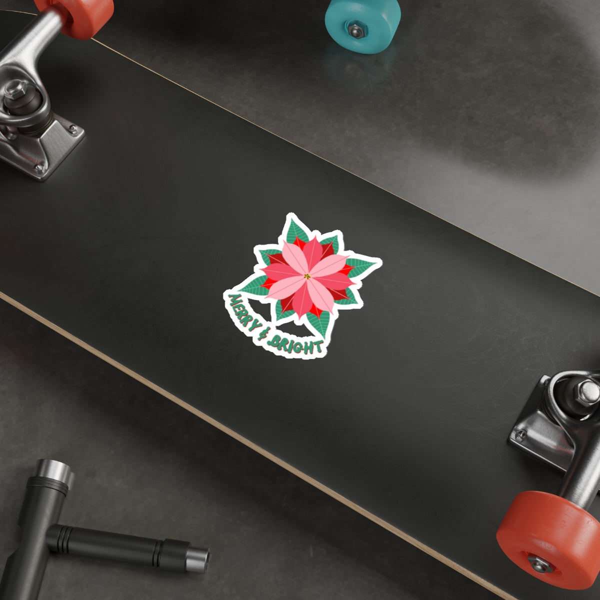 Poinsettias Die-Cut Stickers