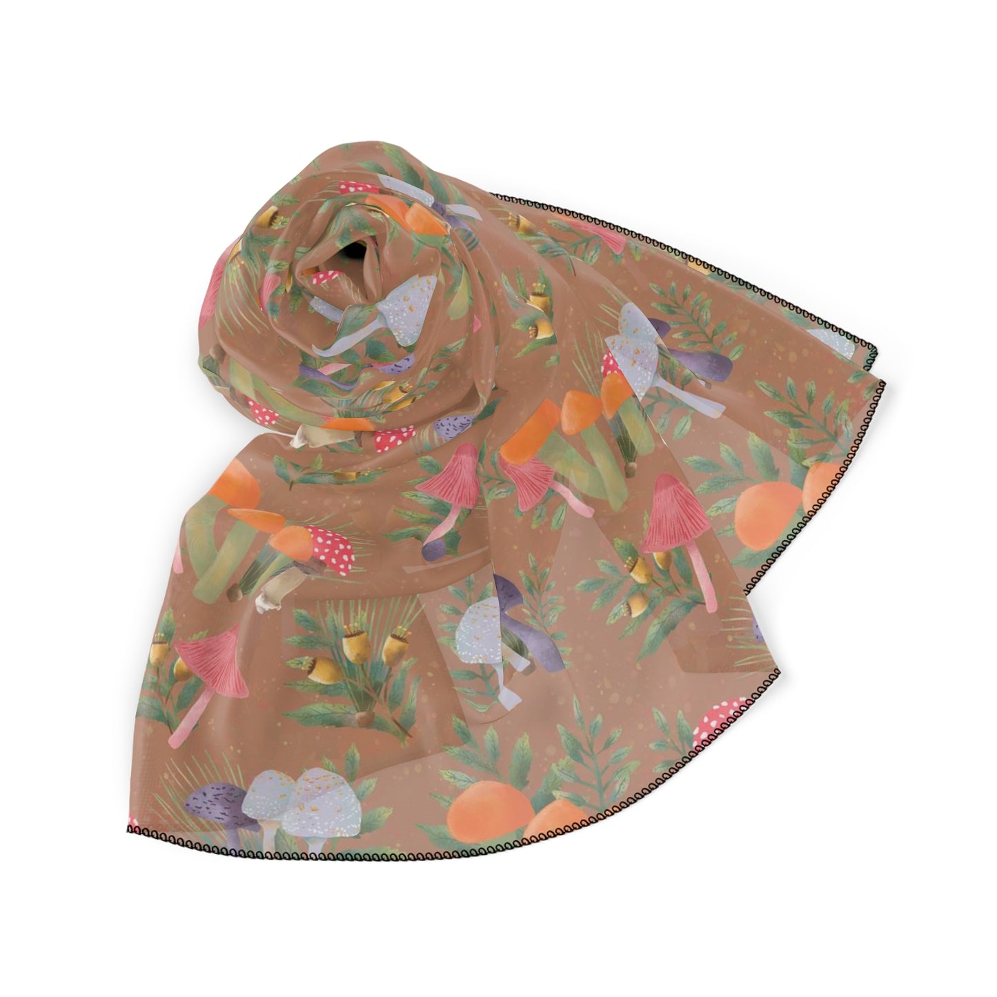 Mushrooms Square Poly Scarf