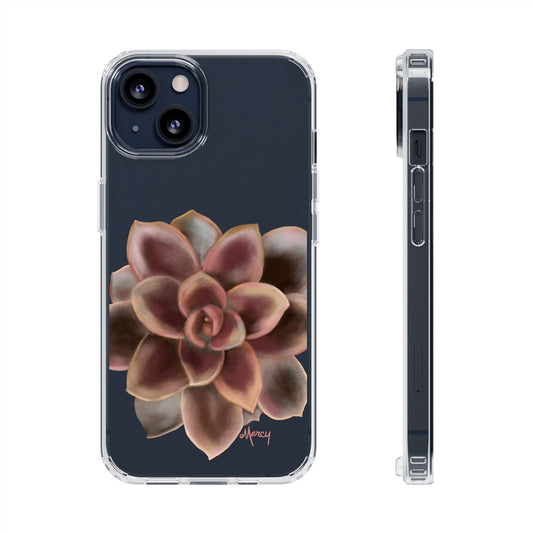 Chocolate Succulent Clear Cases